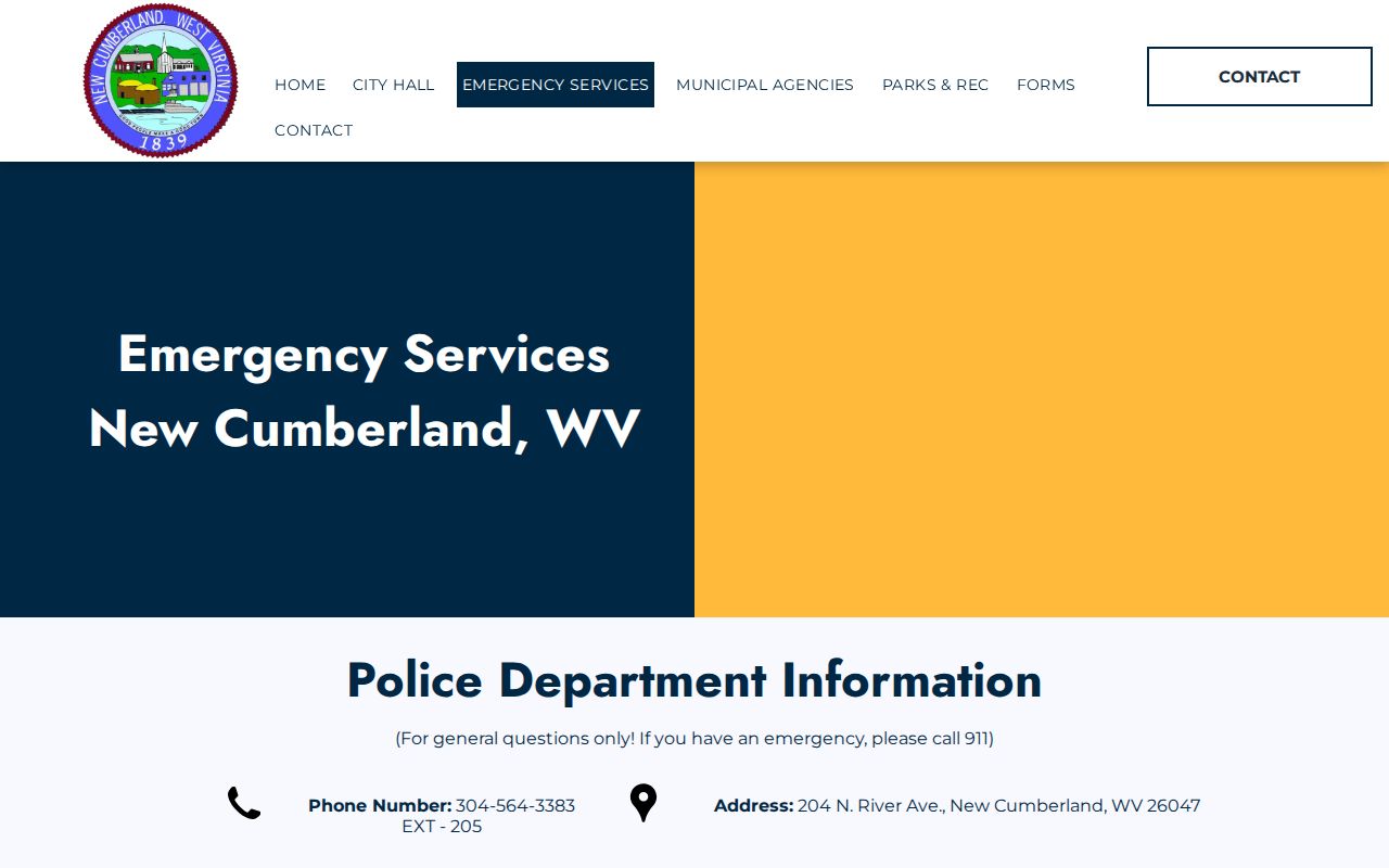 Hancock County New Cumberland Police source for arrest record contact